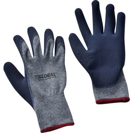 Global Industrial Coated Gloves, Cotton, Polyester, Rubber, Latex, Nitrile, Gray, S 708349S